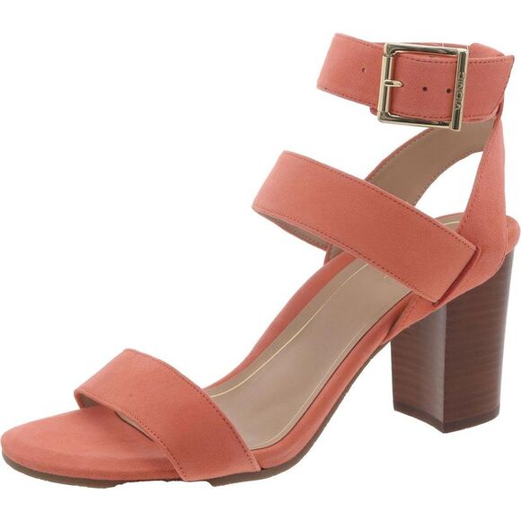 Vionic Womens Sofia Pink Suede Ankle Strap Evening Heels Shoes New - Picture 1 of 3